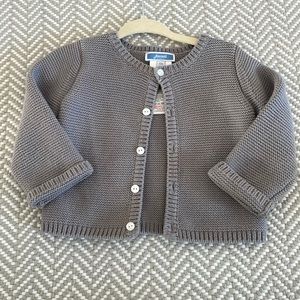 Jacadi grey knit cardigan. Like new. 12m